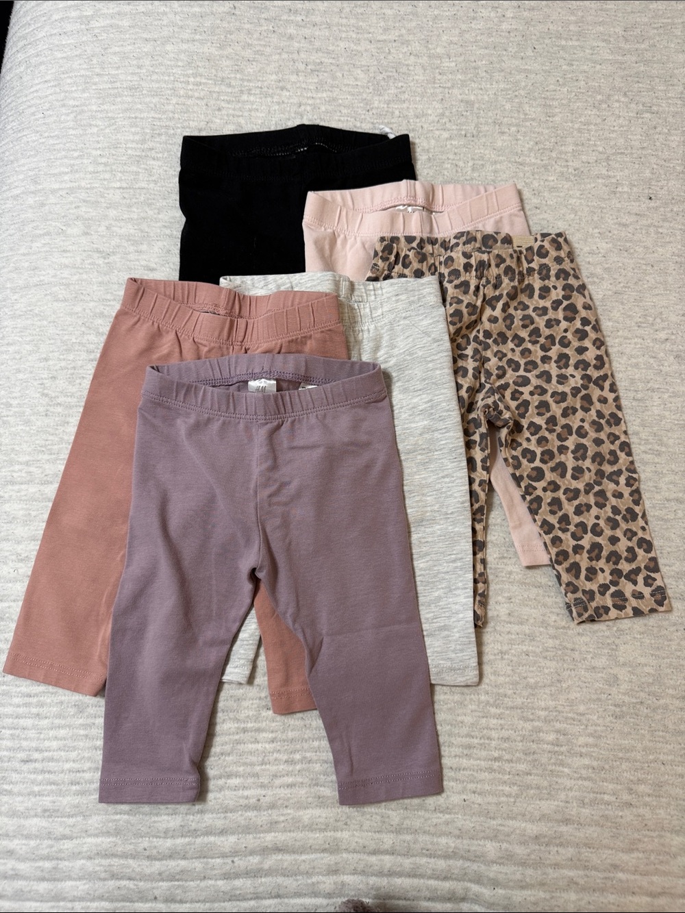 Toddler Cotton Leggings Pack - Black, Pink, Mauve, Heather, Rose & Leopard